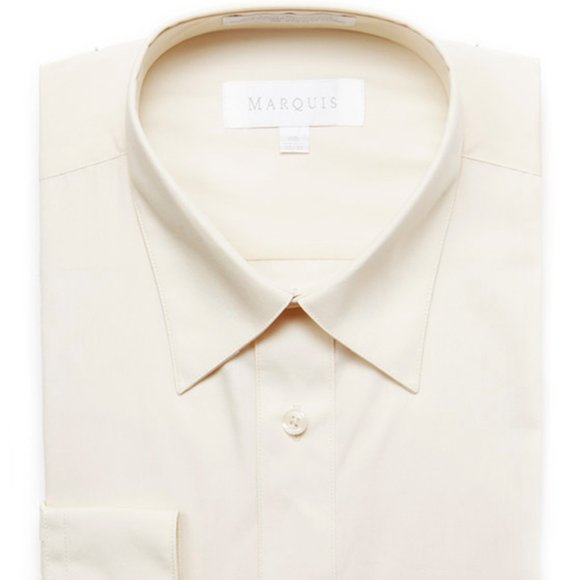 6X Marquis Signature Ecru Long Sleeve Dress Shirt 6XL 24 36/37 - Picture 2 of 6